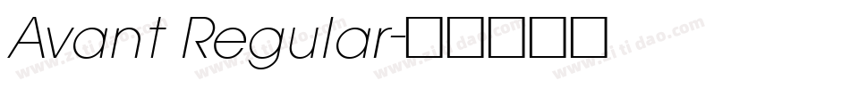 Avant Regular字体转换
